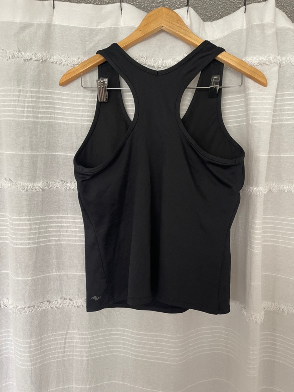 3/$10 SALE  Black Ribbed Tank with Built In Bra - Picture 3 of 5